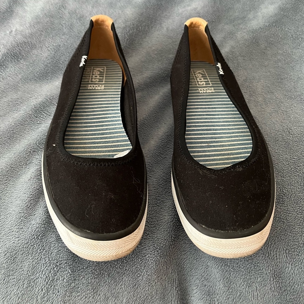 Keds Black Ballerina Style Sneakers Size 8